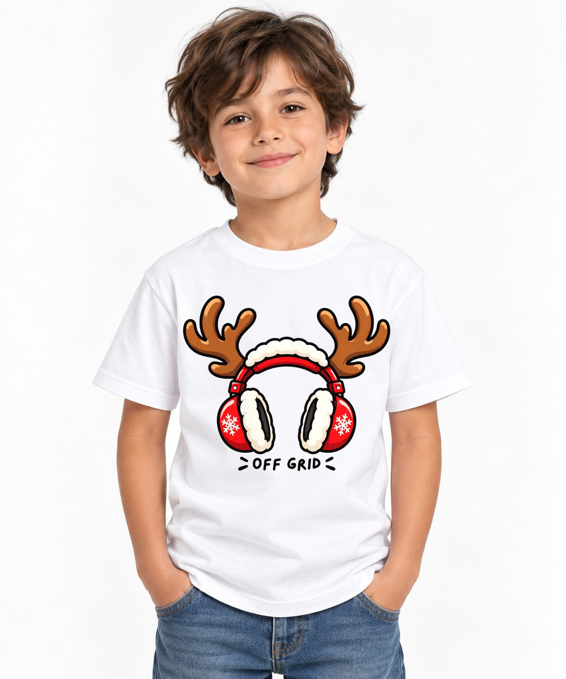Off Grid Reindeer Earmuffs - White