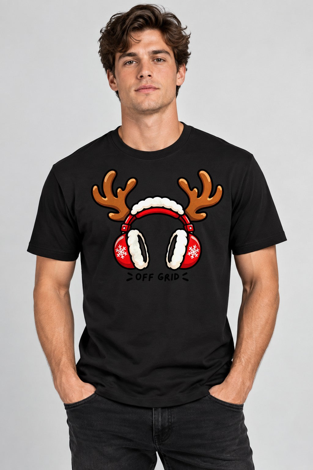 Off Grid Reindeer Earmuffs - Black