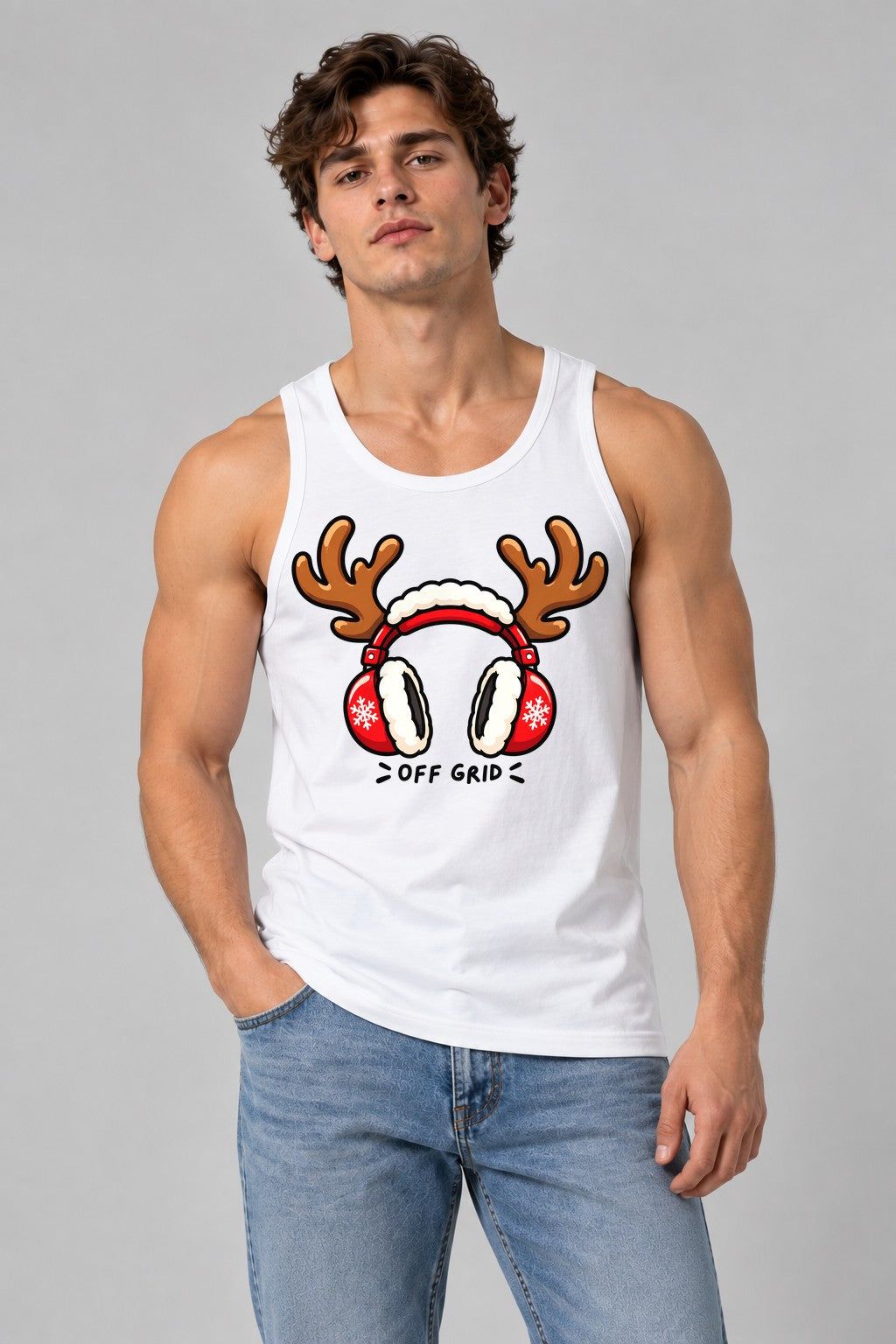 Off Grid Reindeer Earmuffs - White
