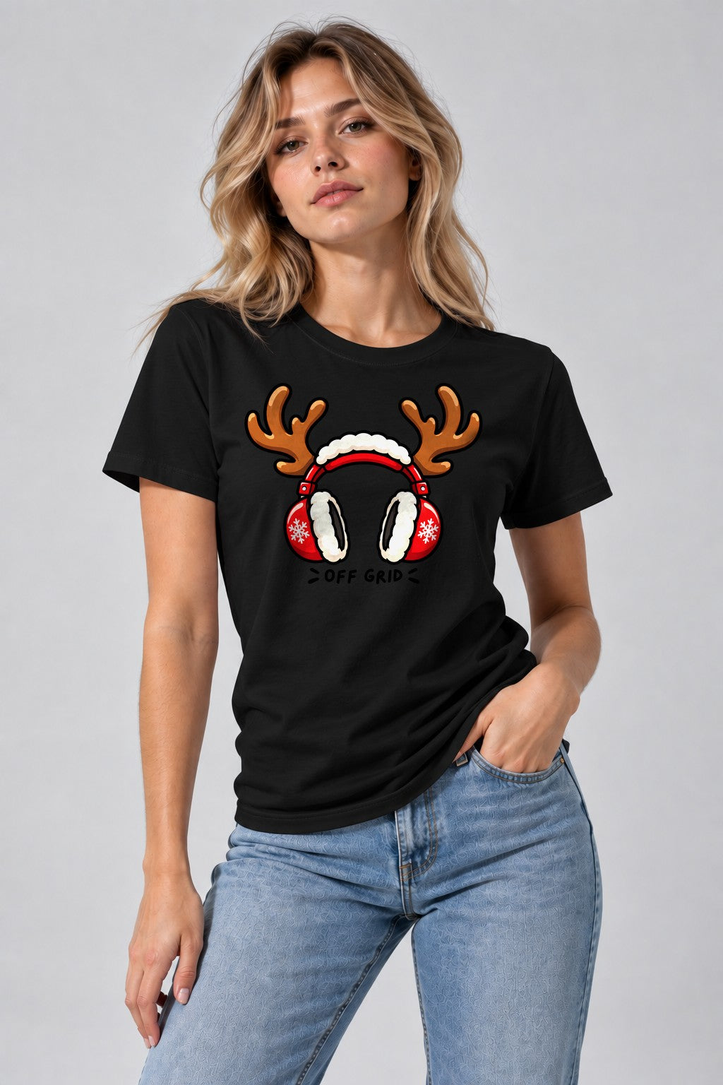 Off Grid Reindeer Earmuffs - Black