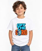 Off The Grid Astronaut Tee - Retro Space Gamer Graphic Shirt - White