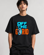 Off The Grid Astronaut Tee - Retro Space Gamer Graphic Shirt - Black