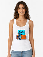 Off The Grid Astronaut Tee - Retro Space Gamer Graphic Shirt - White