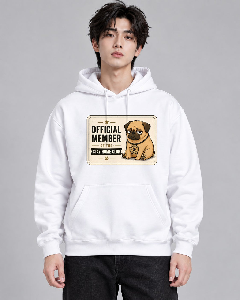Official Member Stay Home Club Funny - White