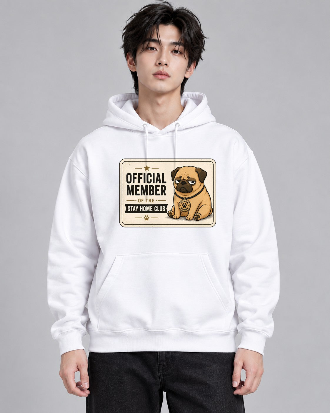 Official Member Stay Home Club Funny - White
