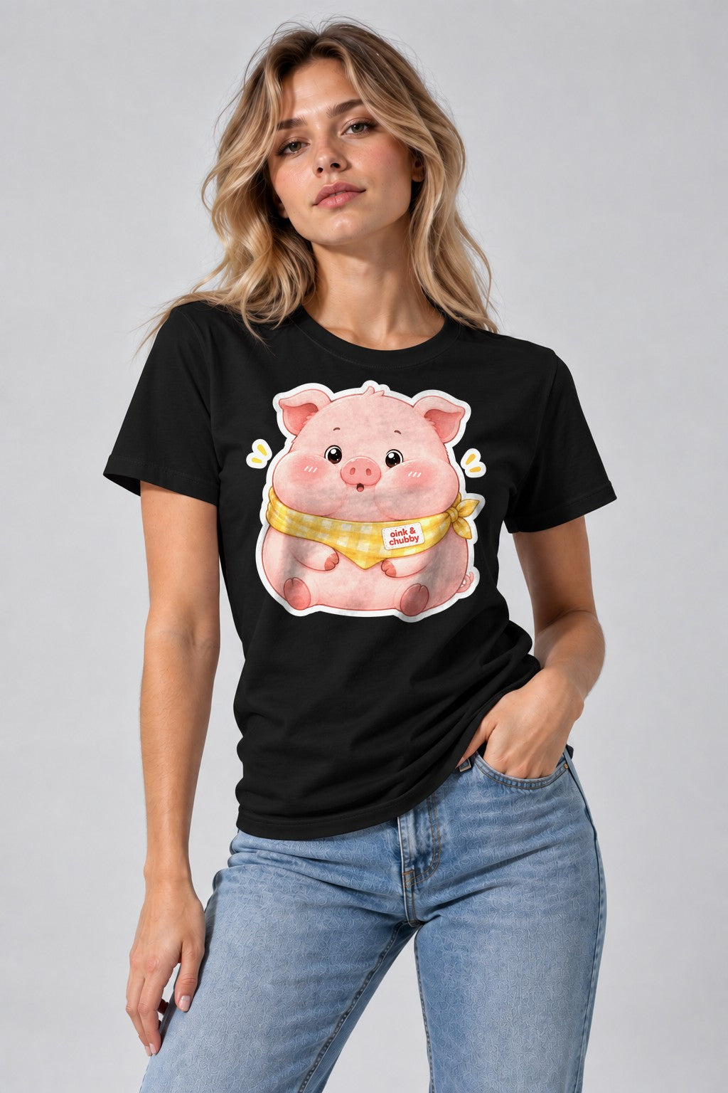 Oink And Chubby Pig - Black