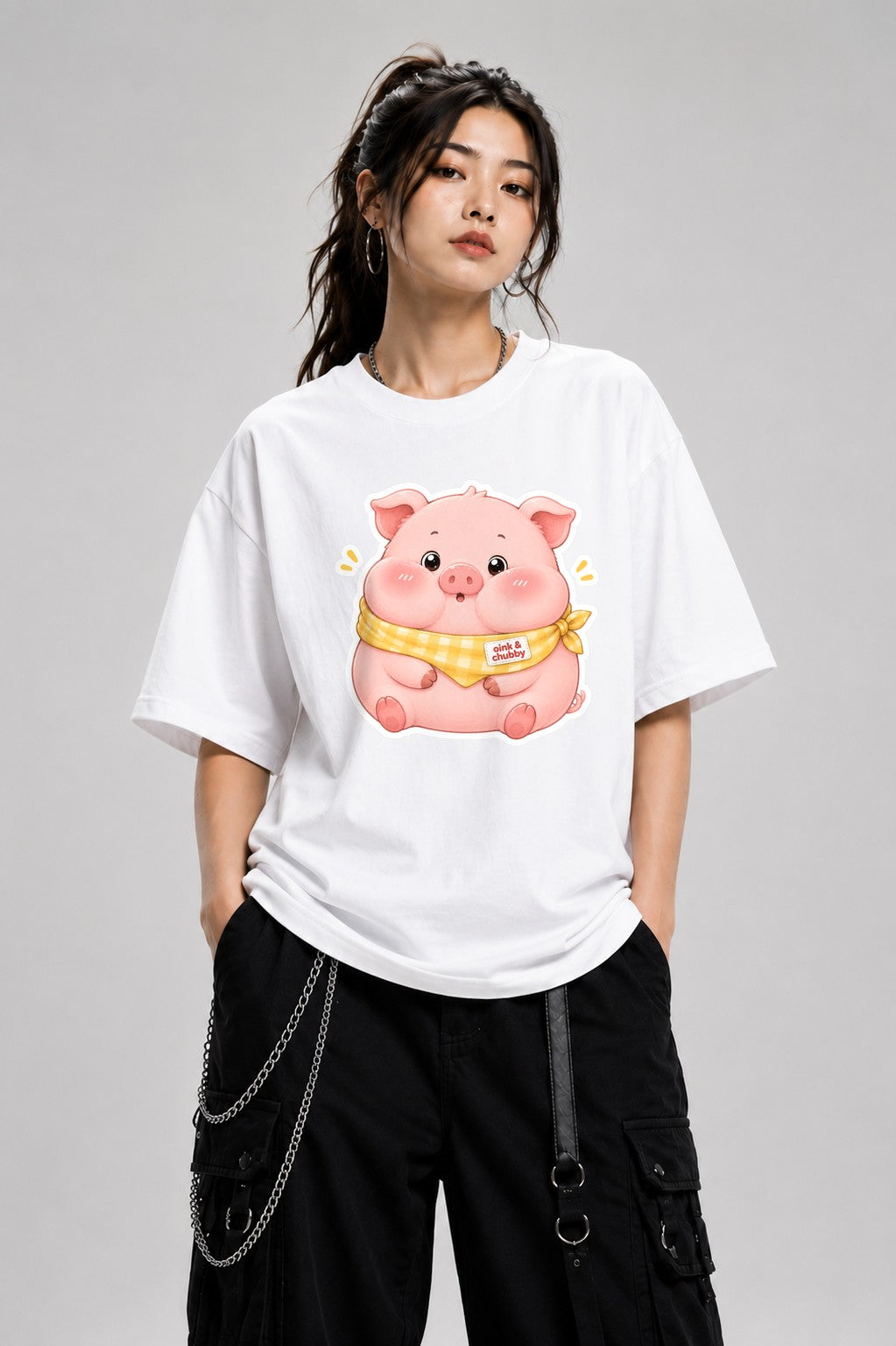 Oink And Chubby Pig - White