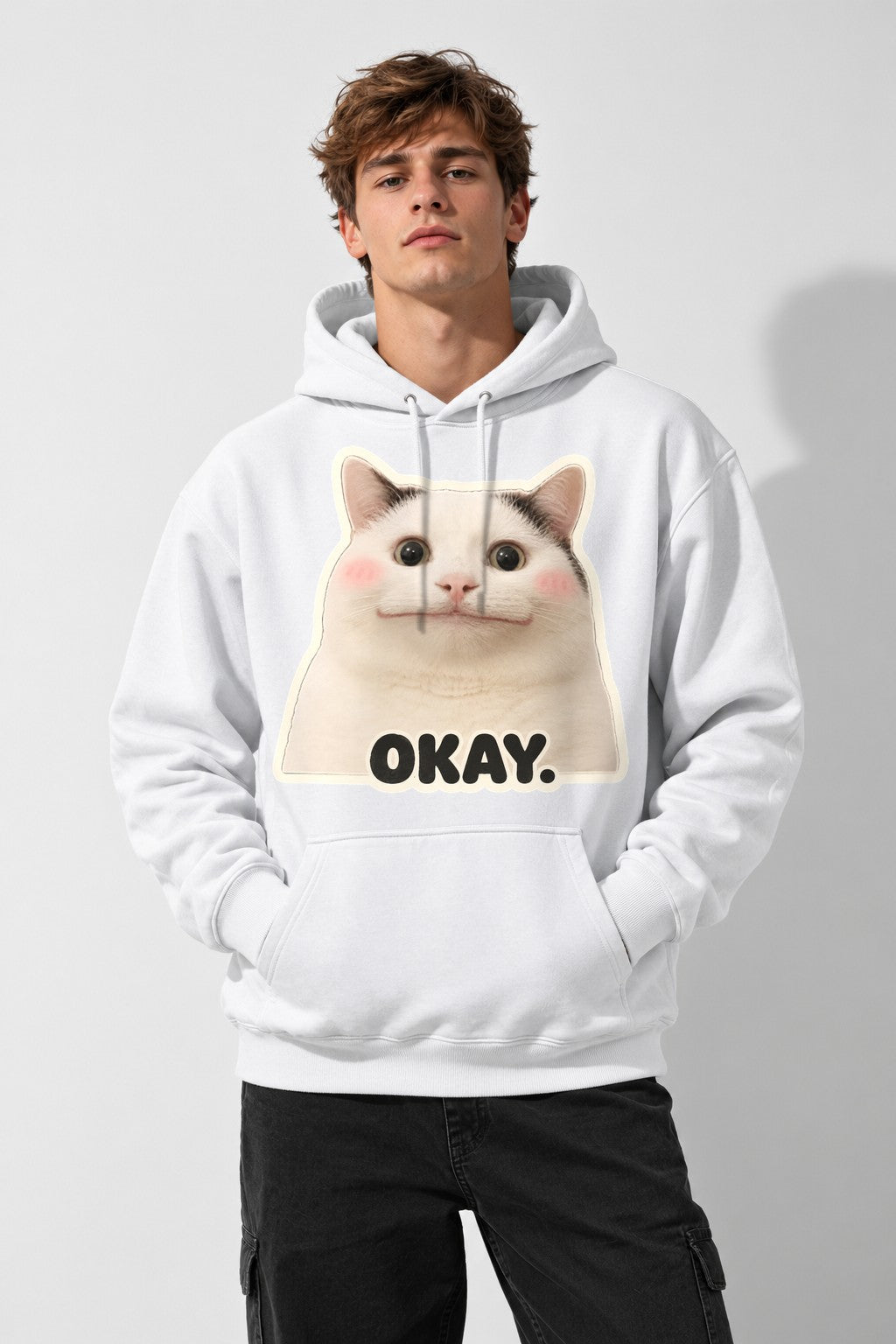 Okay Cat - White