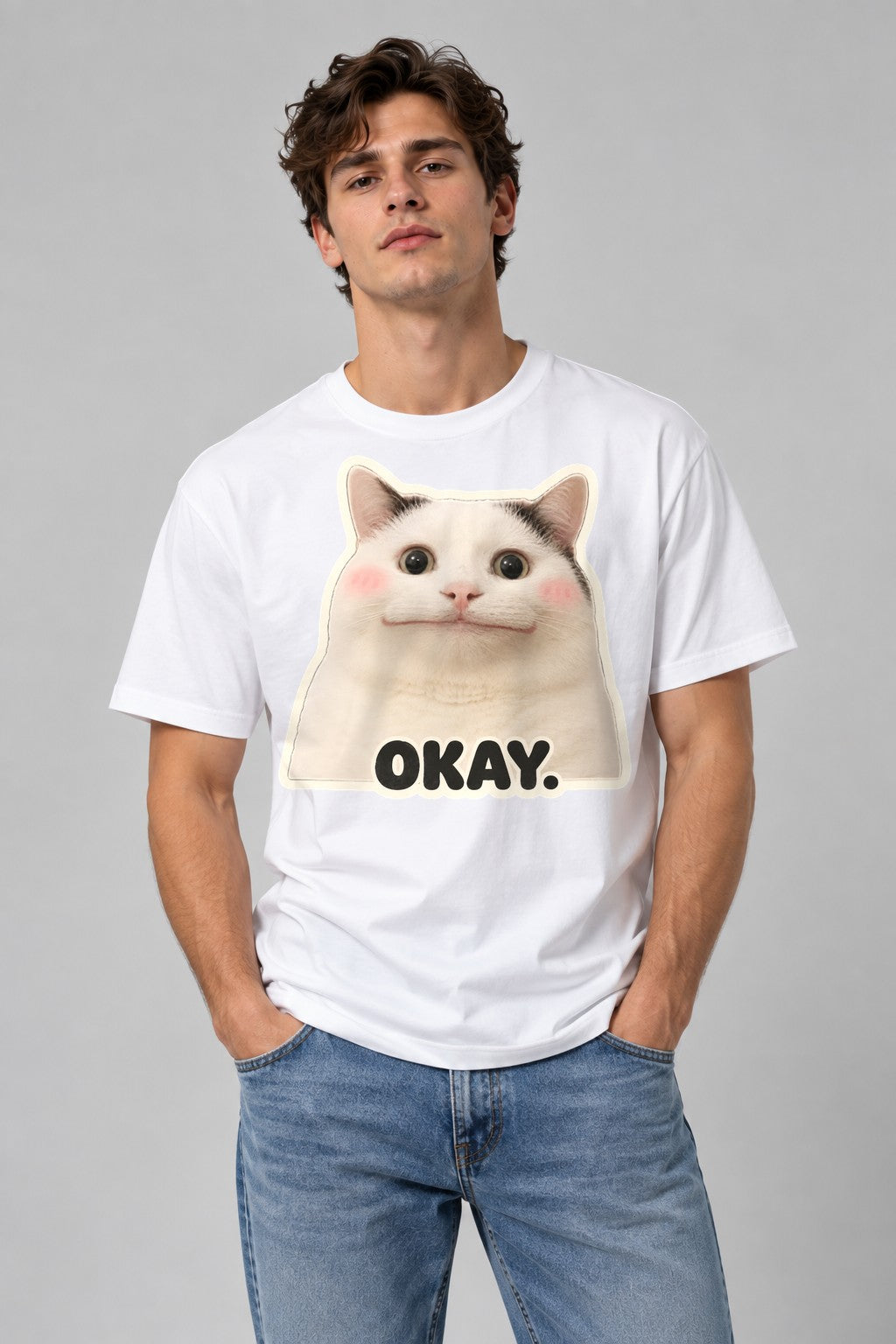 Okay Cat - White