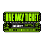 One Way Ticket Graphic Tee - Mystery Destination Airplane Design