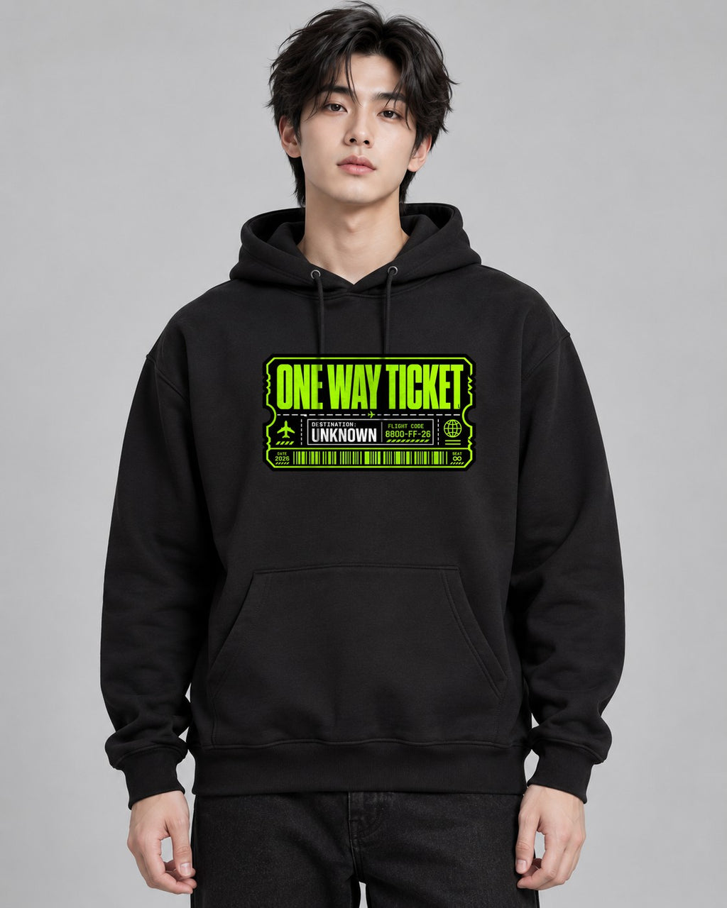 One Way Ticket Destination Unknown F - Black