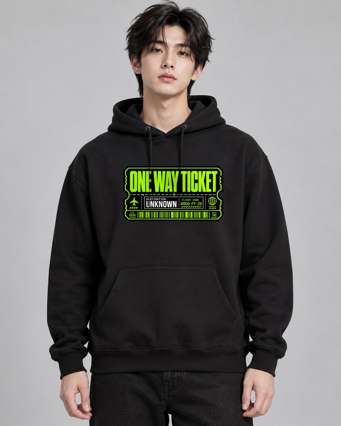 One Way Ticket Destination Unknown F - Black