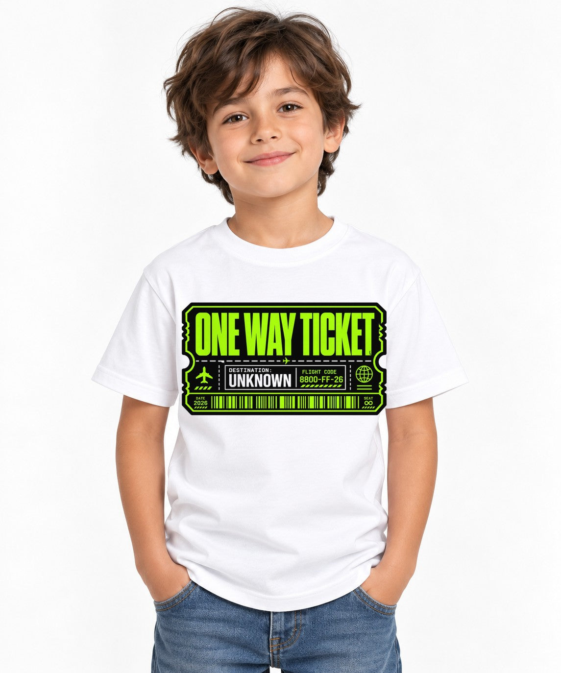 One Way Ticket - White