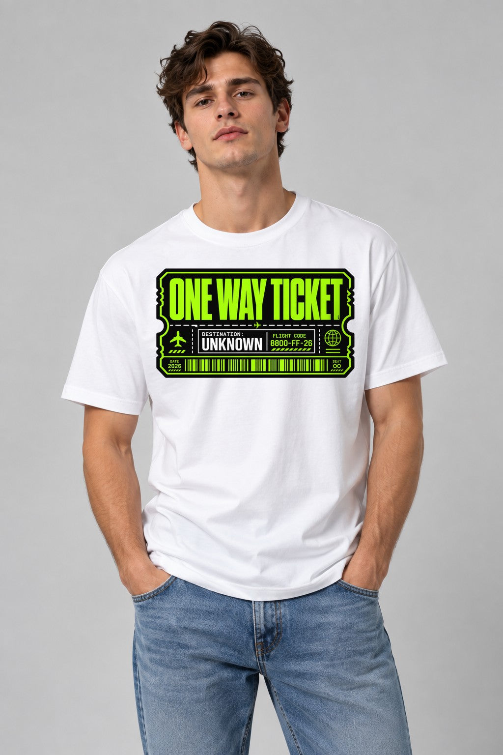 One Way Ticket - White
