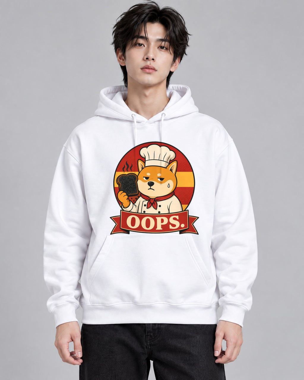 Oops Dog Chef - White