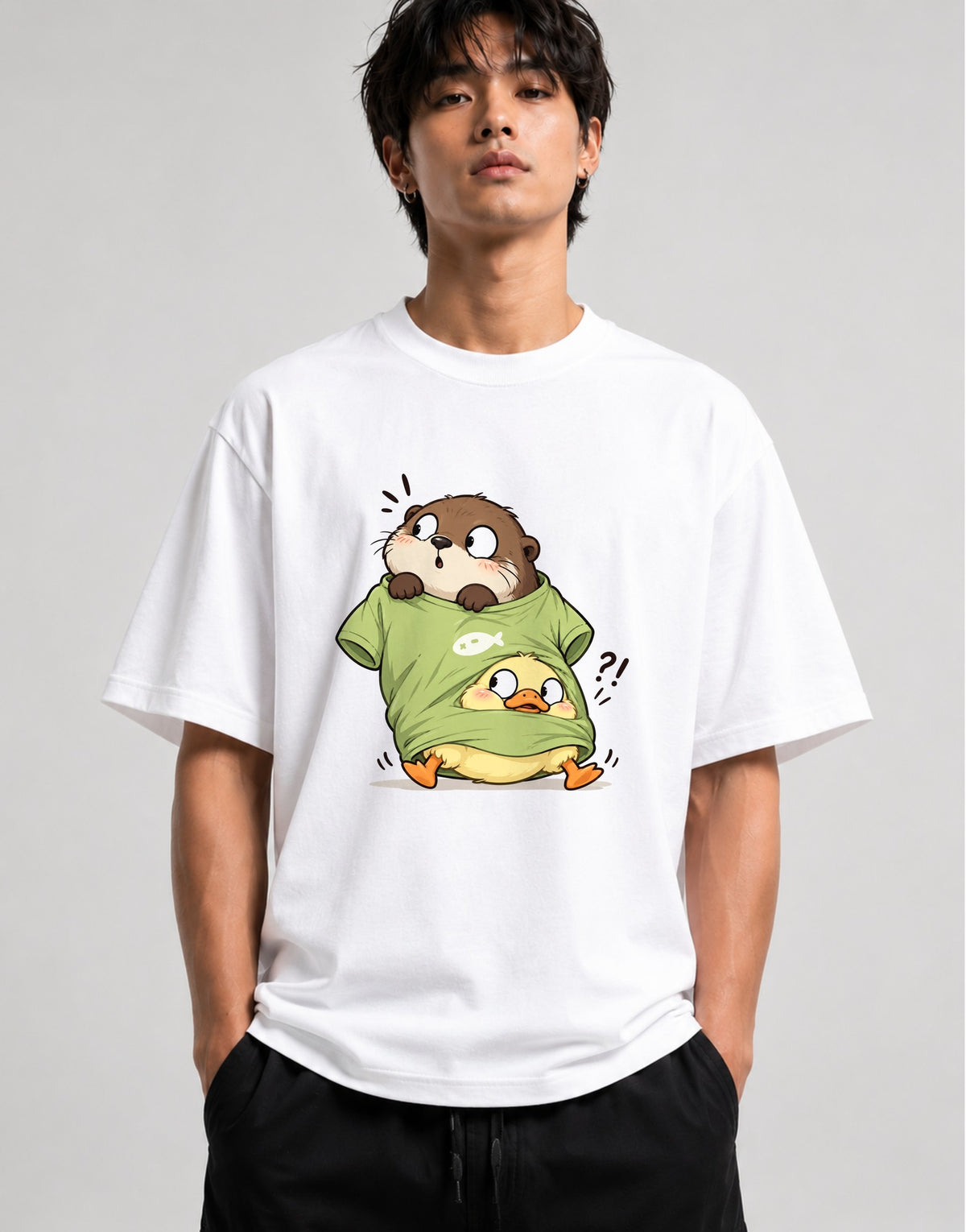 Otter and Duck - White