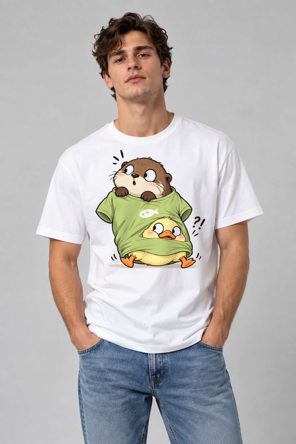 Otter and Duck - White