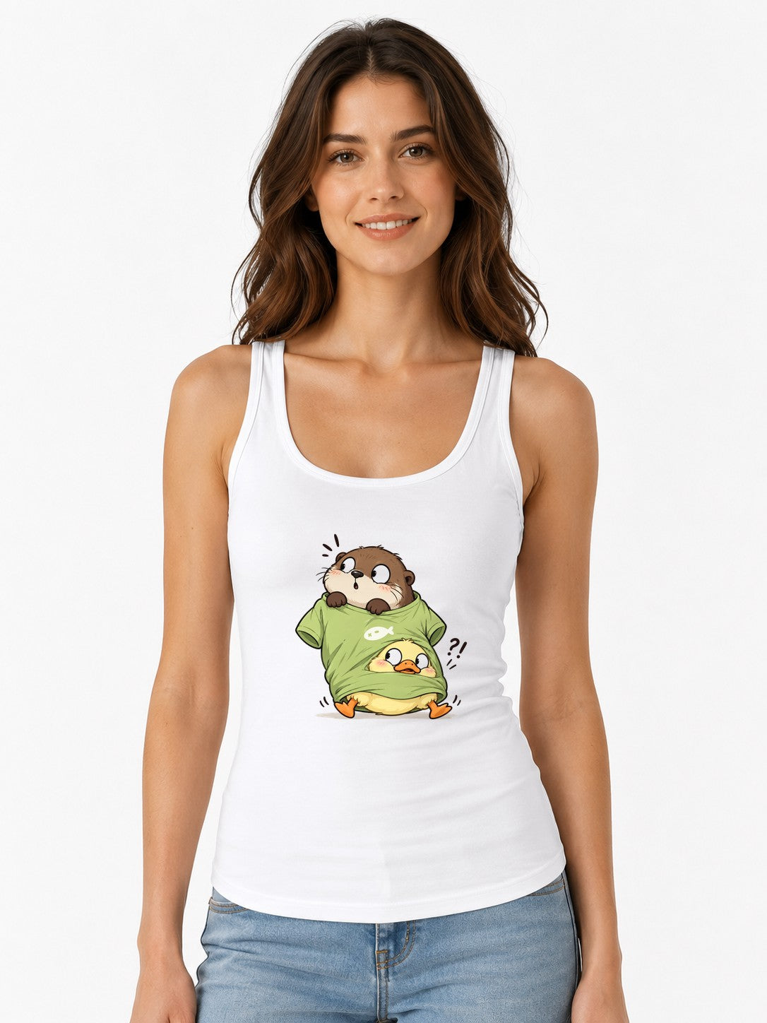 Otter and Duck - White