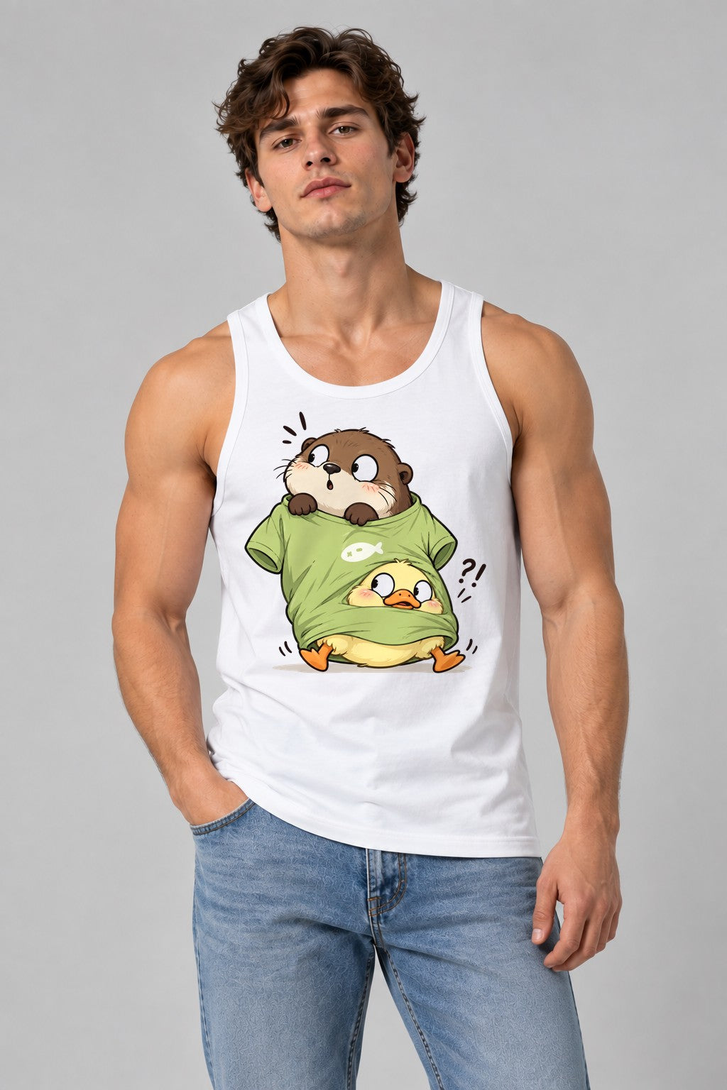 Otter and Duck - White