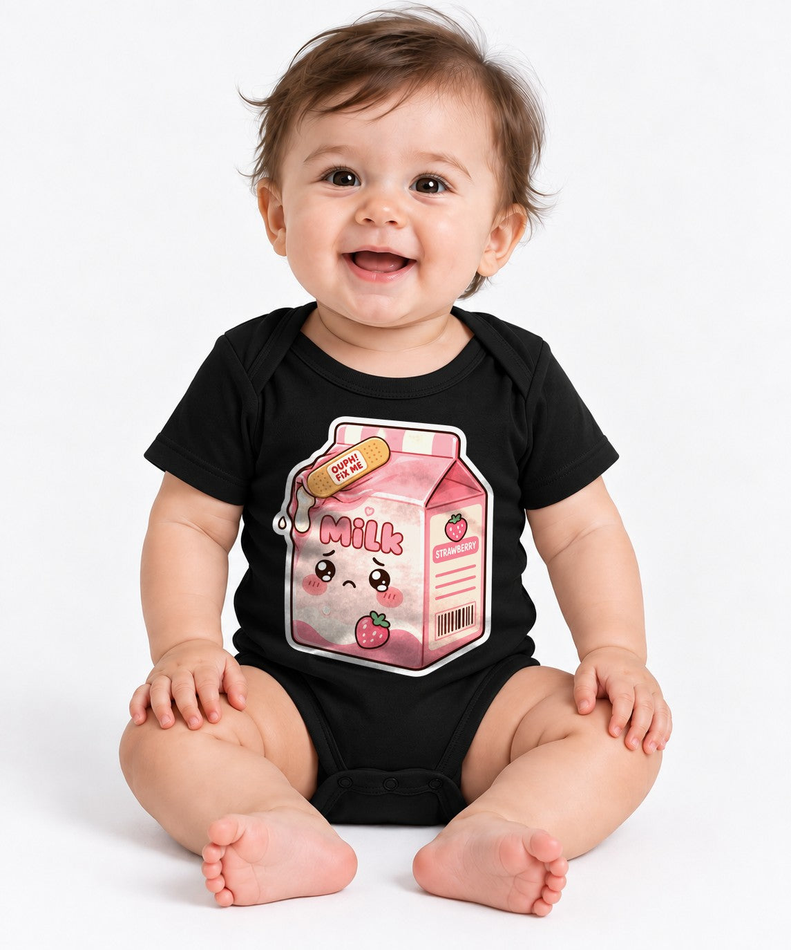 Ouph Fix Me - Cute Leaking Strawberr - Black