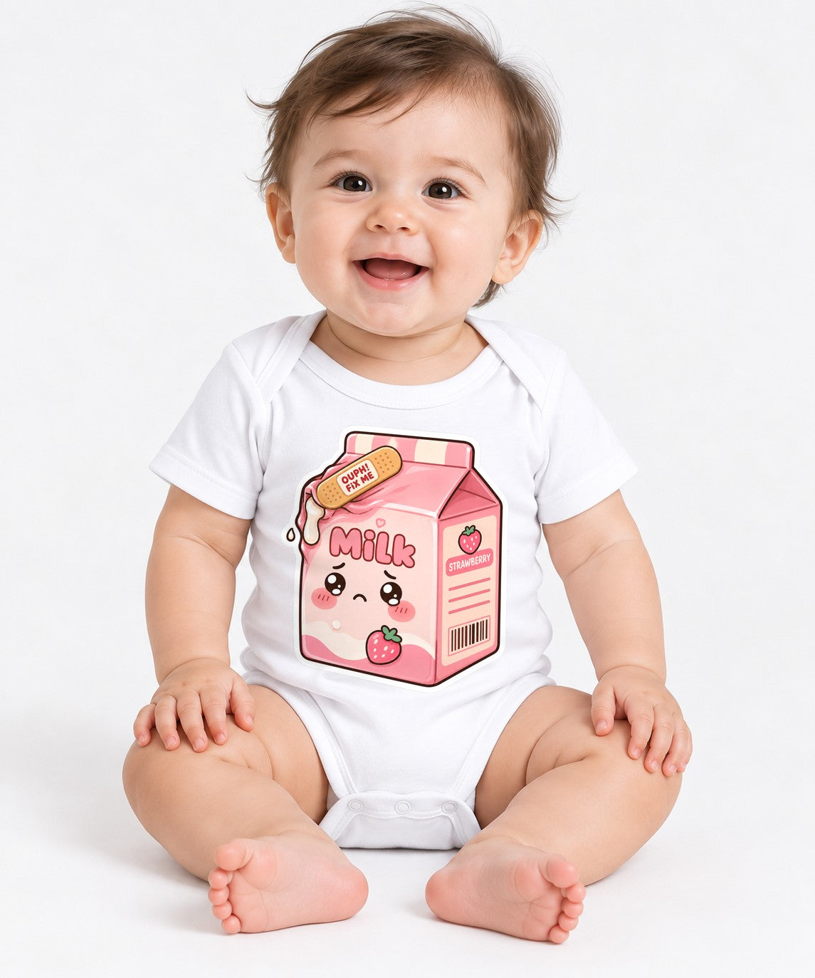 Ouph Fix Me - Cute Leaking Strawberr - White