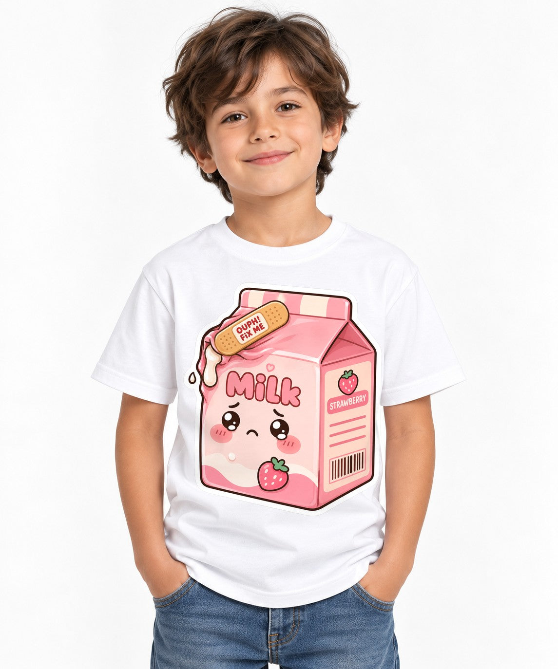 Ouph Fix Me - Cute Leaking Strawberr - White