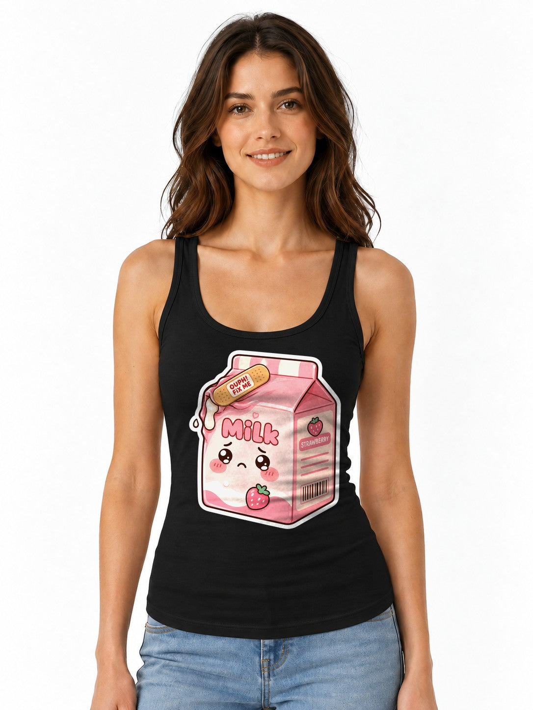 Ouph Fix Me - Cute Leaking Strawberr - Black