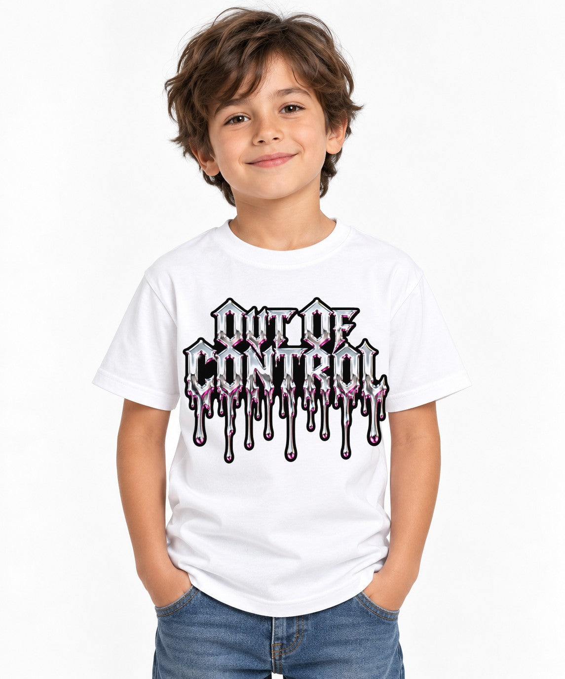 Out of Control Drip - White