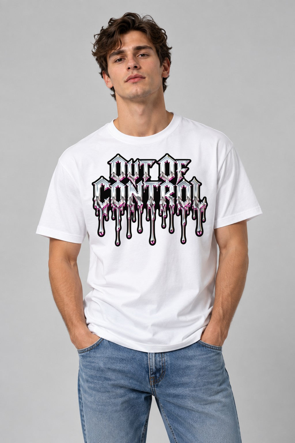 Out of Control Drip - White