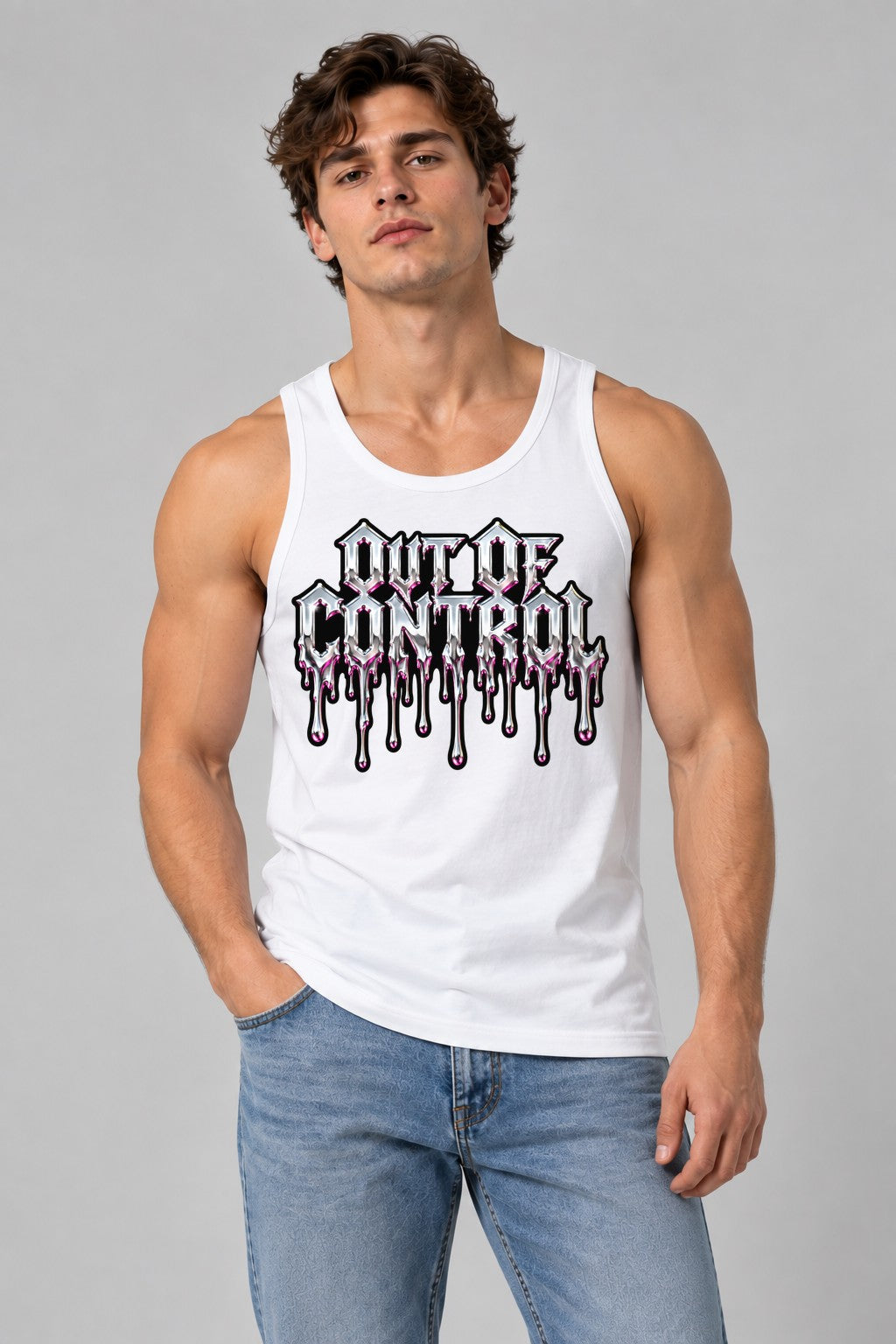 Out of Control Drip - White