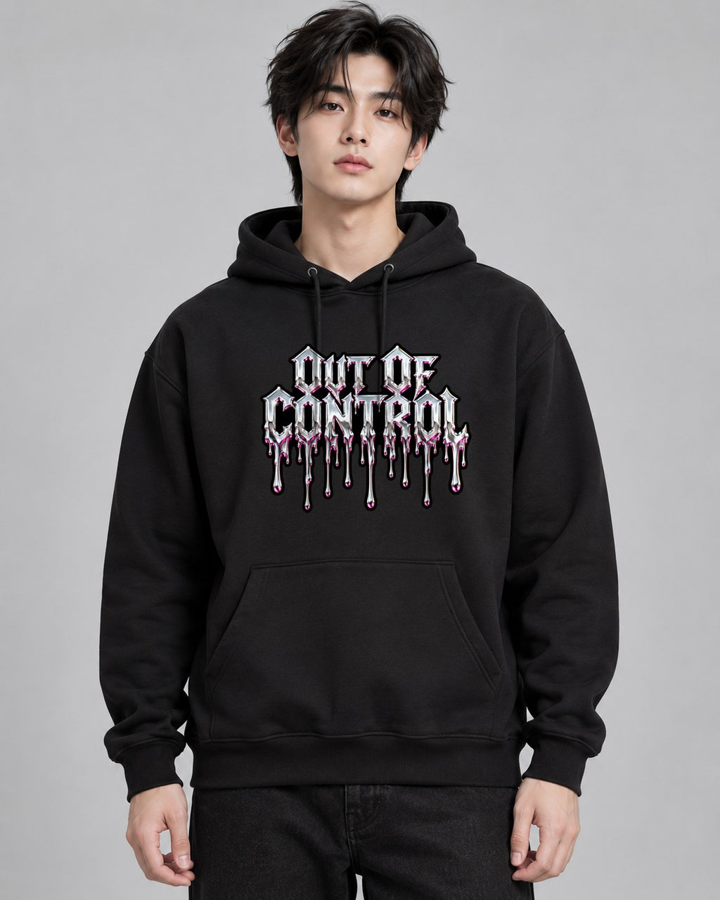 Out Of Control Liquid Chrome Drippin - Black