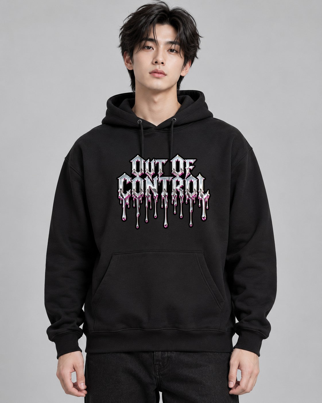 Out Of Control Liquid Chrome Drippin - Black