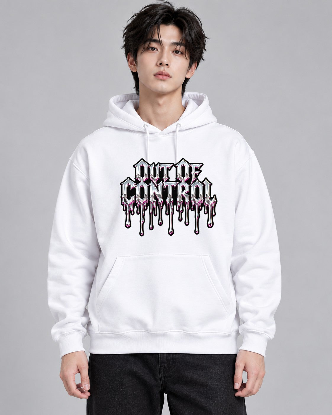 Out Of Control Liquid Chrome Drippin - White