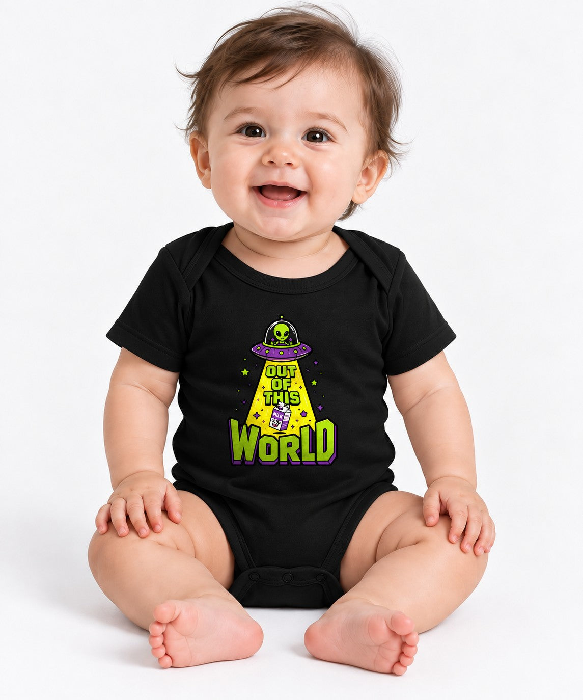 Out Of This World UFO Alien Abduction Shirt - Funny Space Design - Black