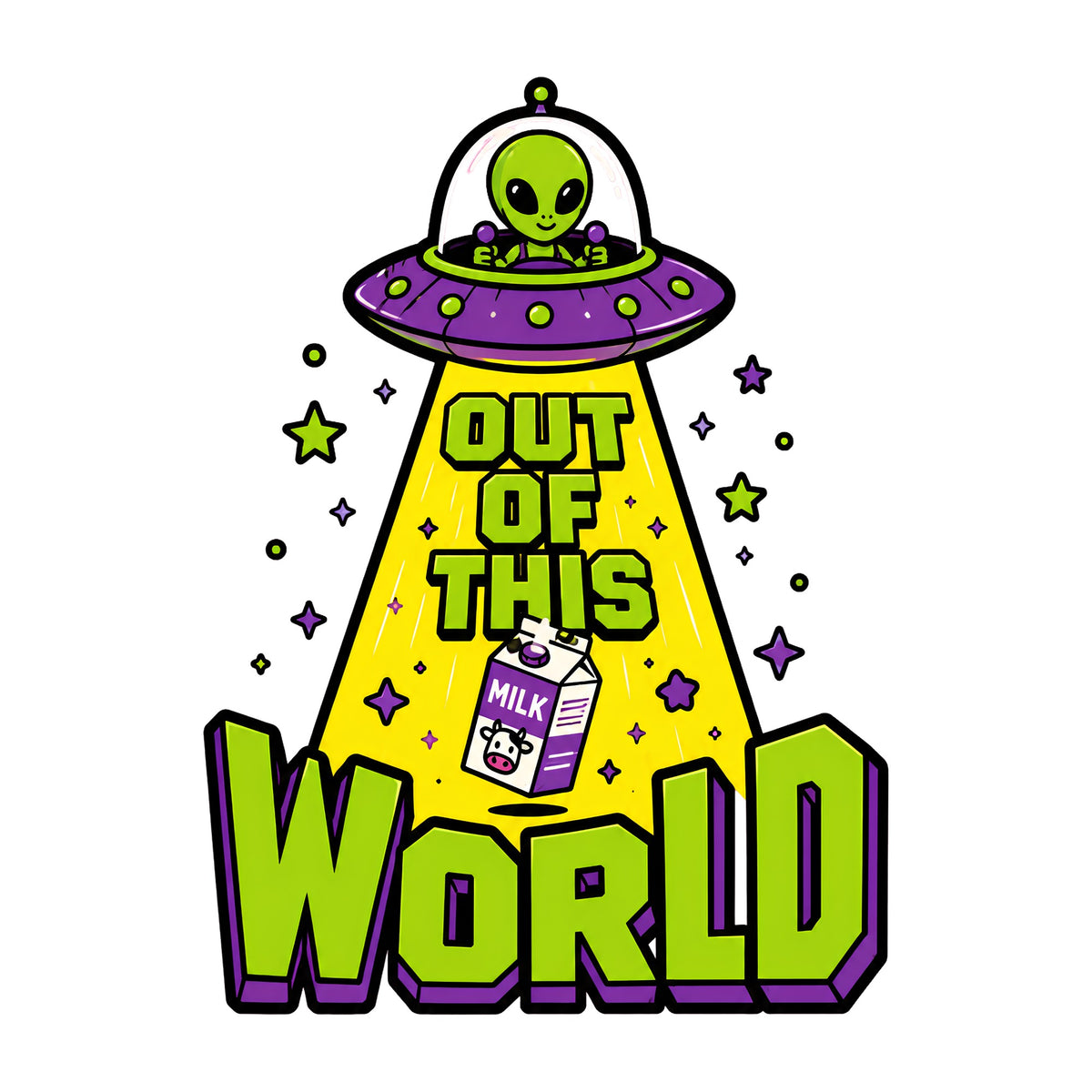 Out Of This World UFO Alien Abduction Shirt - Funny Space Design