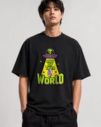 Out Of This World UFO Alien Abduction Shirt - Funny Space Design - Black