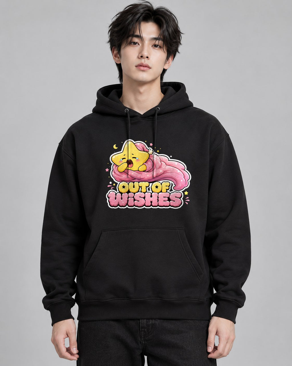 Out Of Wishes - Cute Yawning Shootin - Black