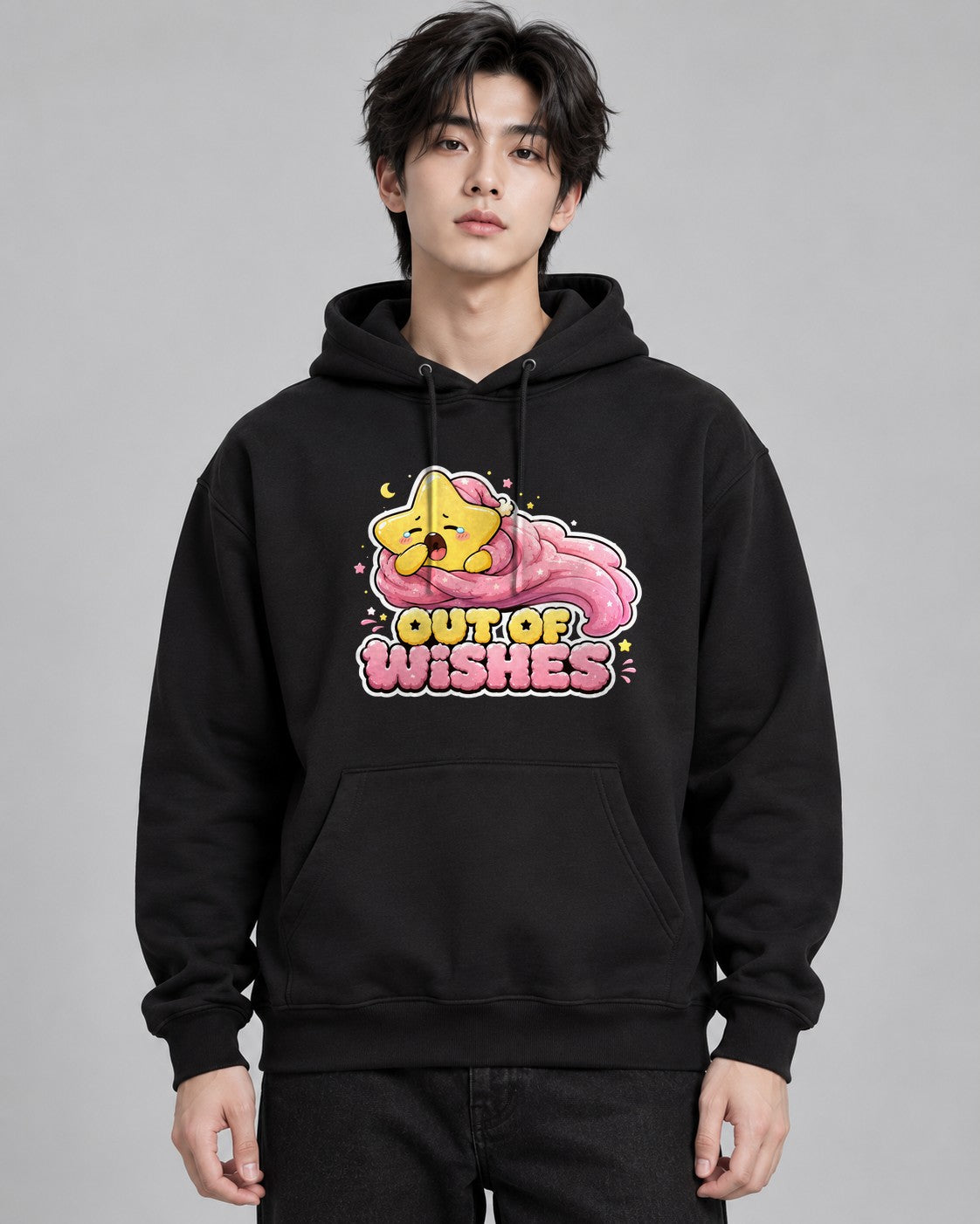 Out Of Wishes - Cute Yawning Shootin - Black