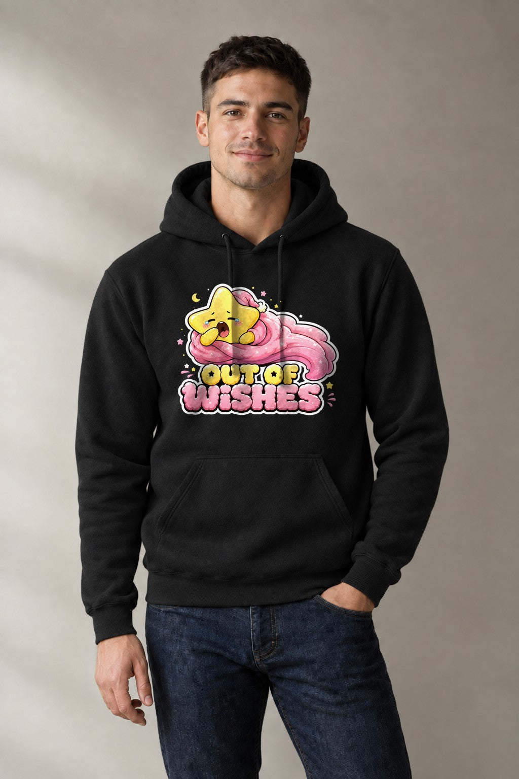 Out Of Wishes - Cute Yawning Shootin - Black
