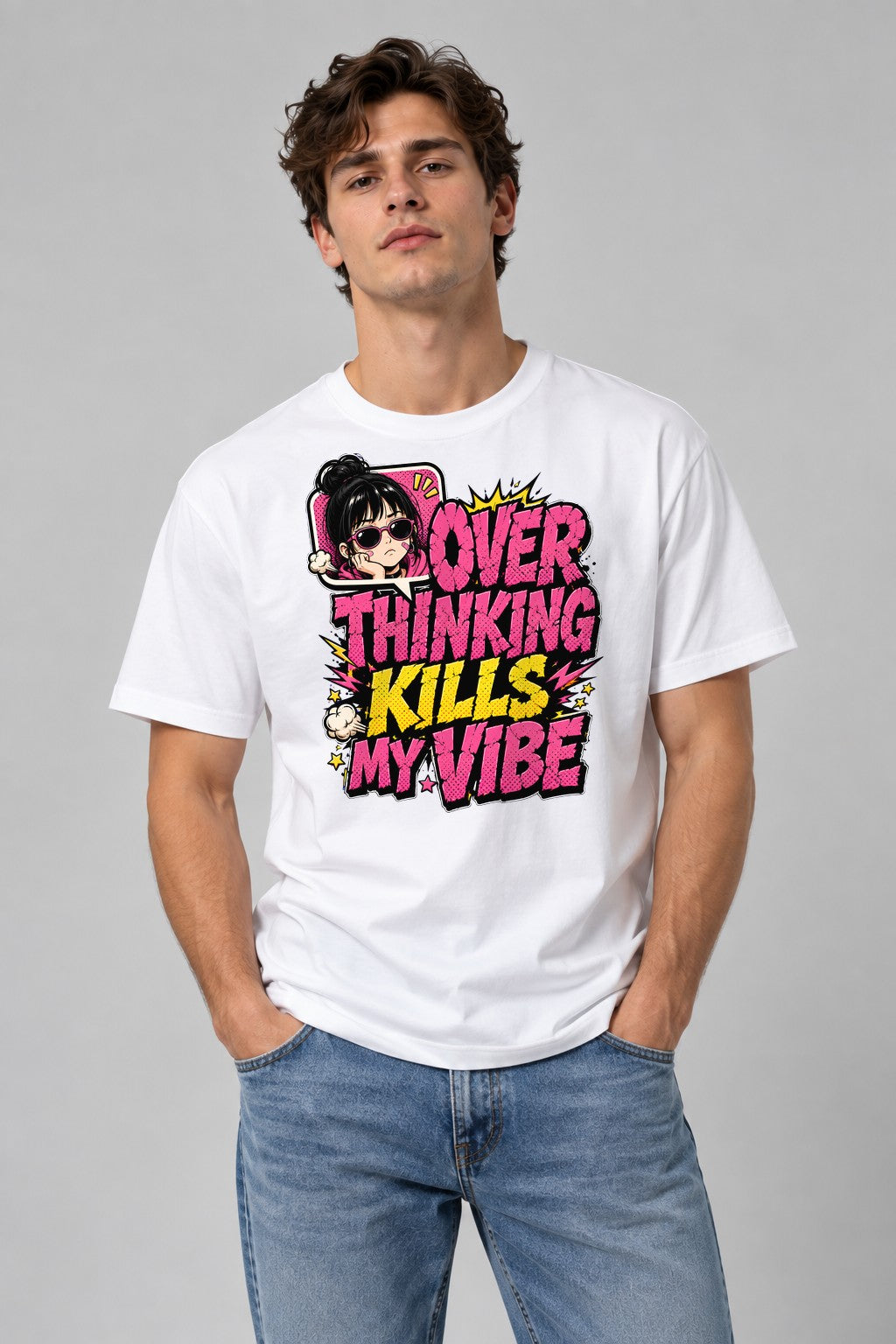 Over Thinking Kills My Vibe - White