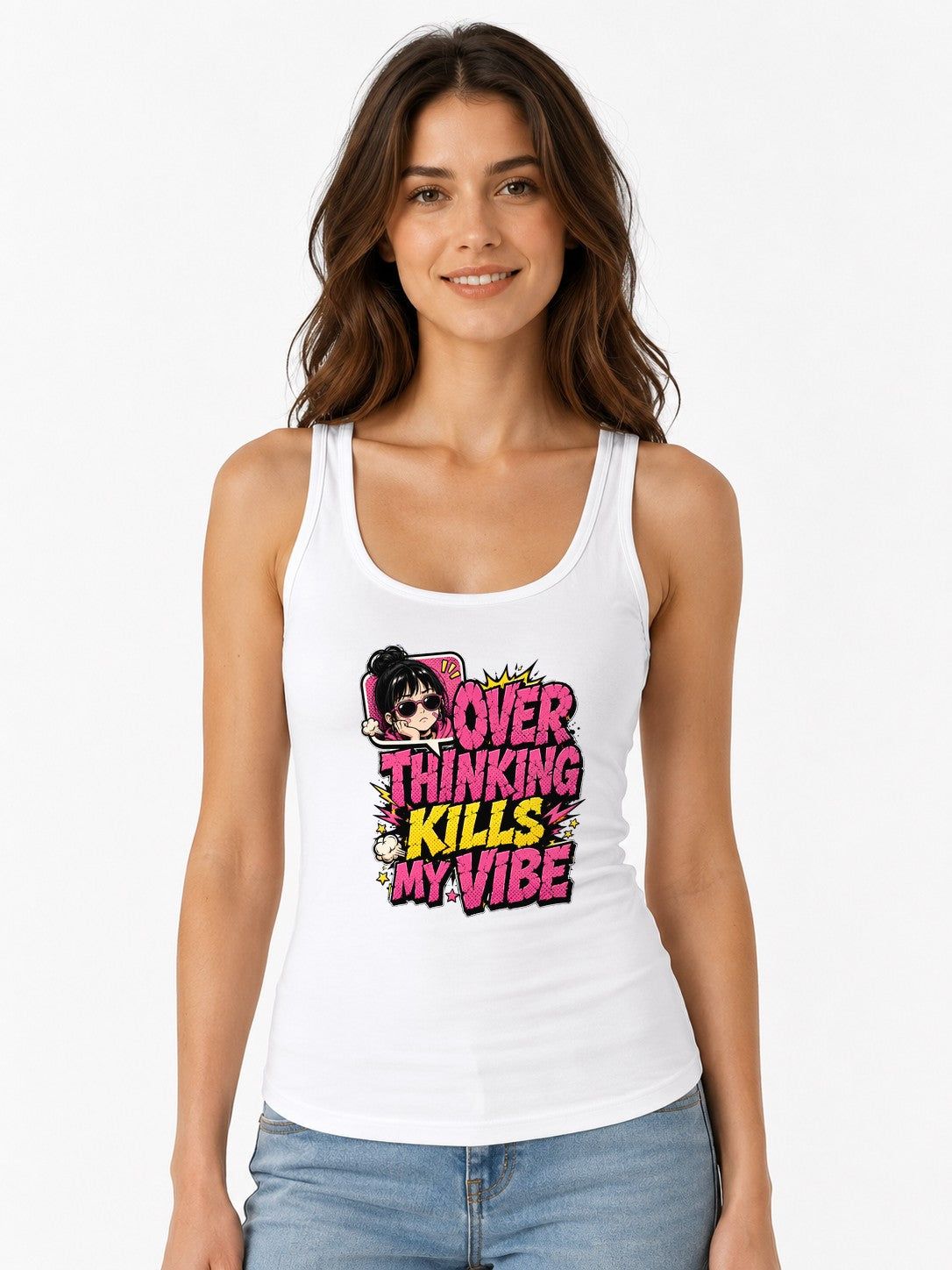 Over Thinking Kills My Vibe - White