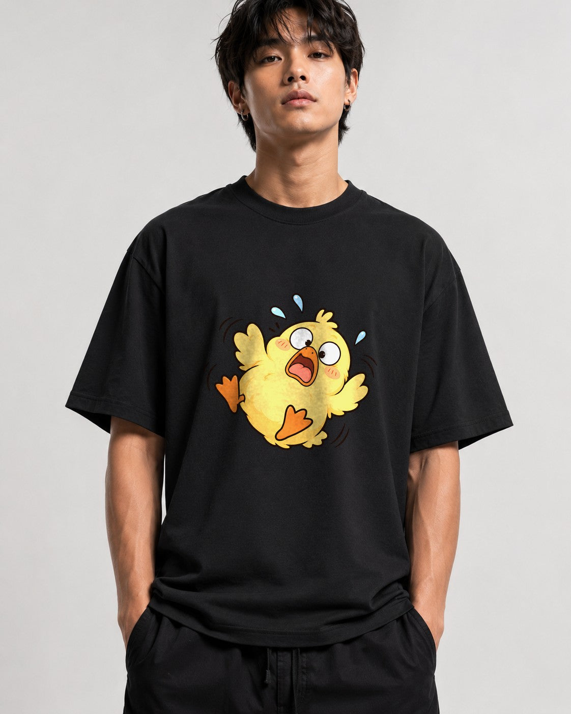 Panicked Chick - Black