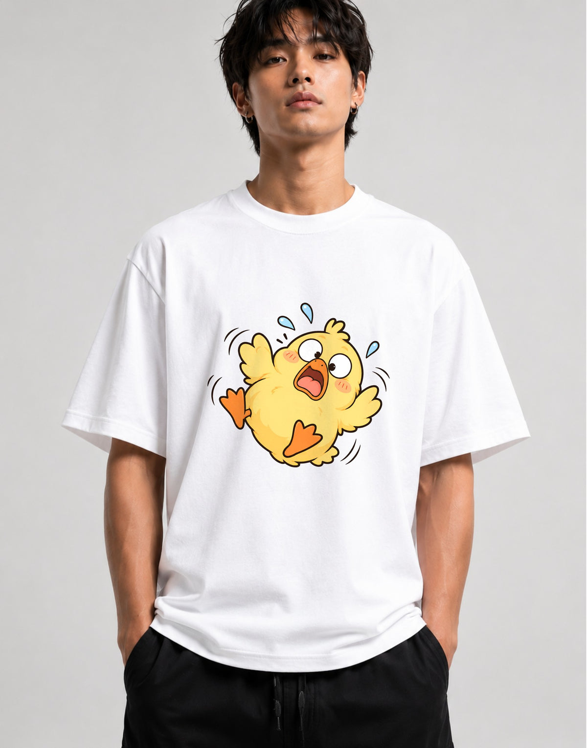 Panicked Chick - White