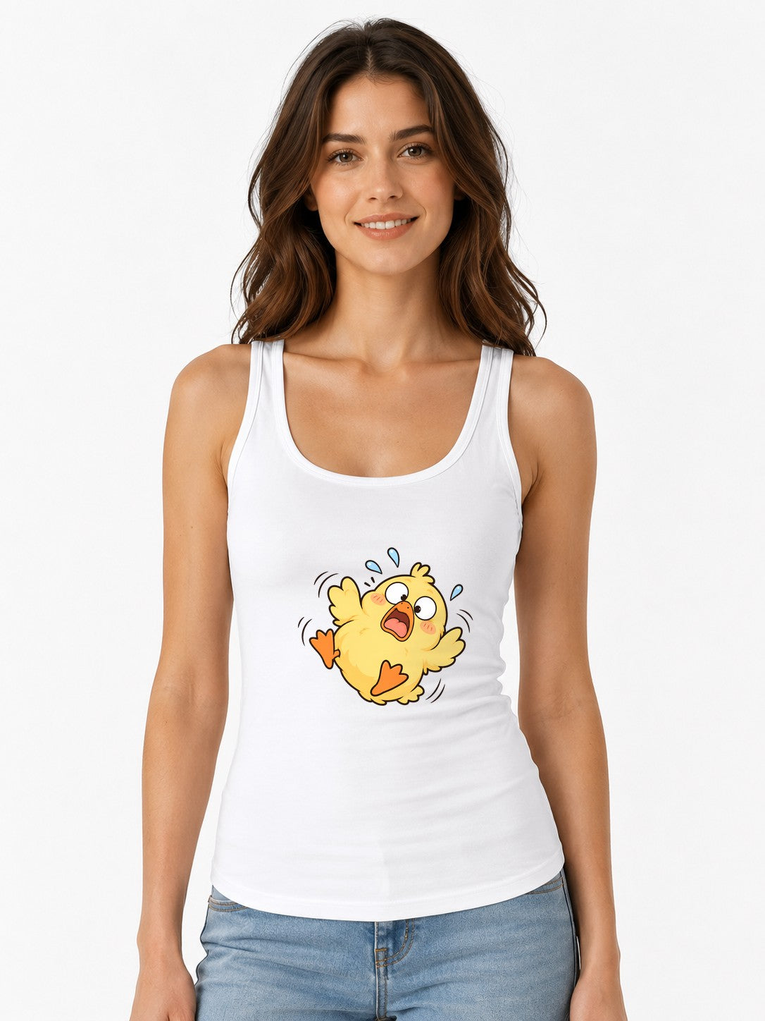 Panicked Chick - White