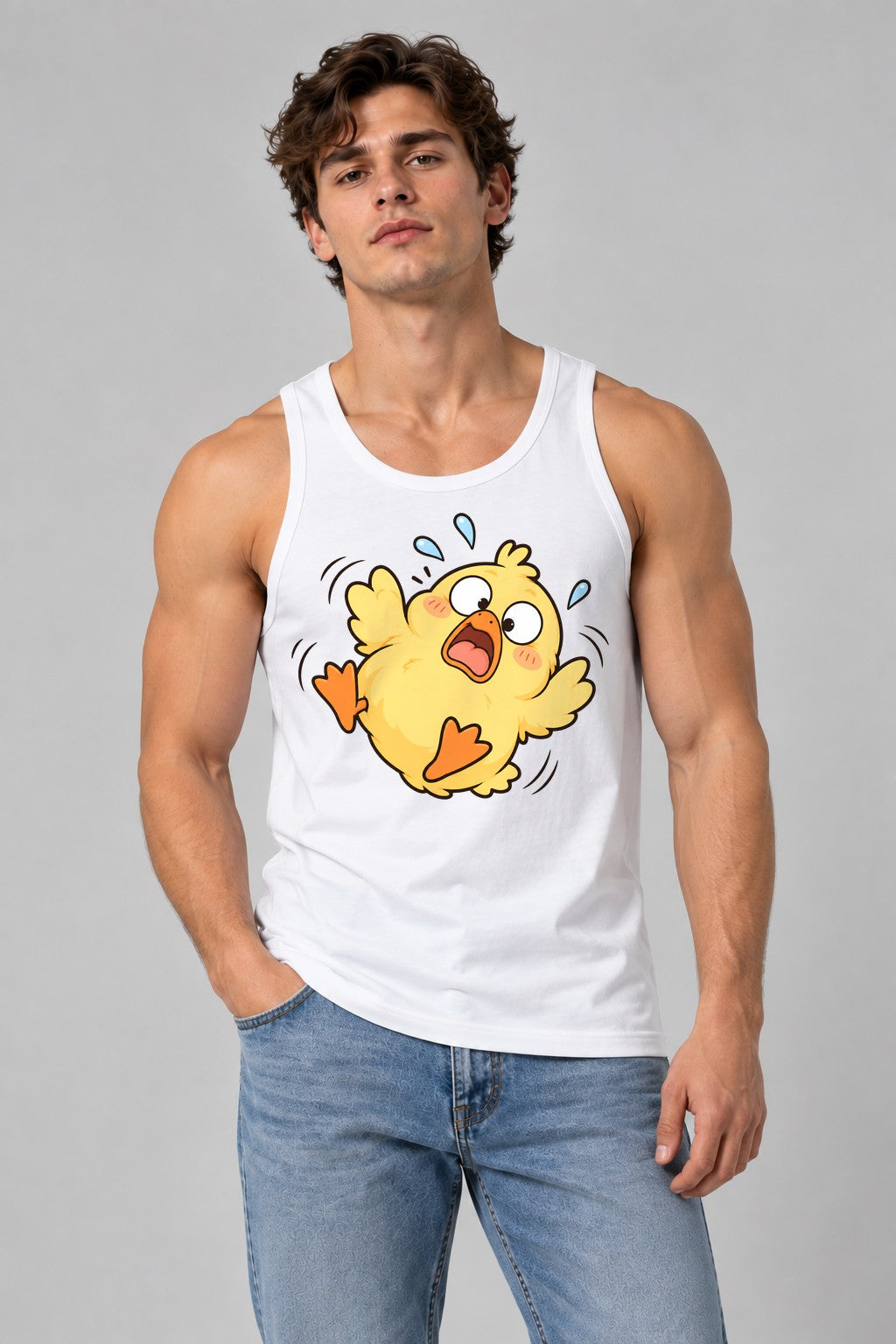 Panicked Chick - White