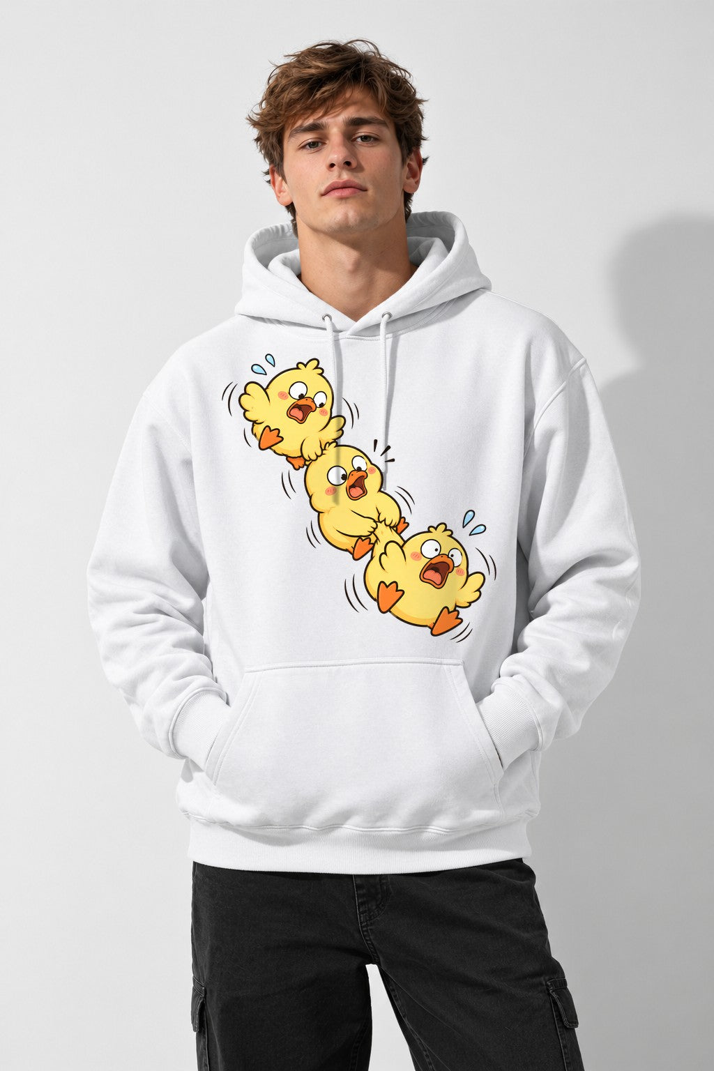 Panicked Chicks Stack - White