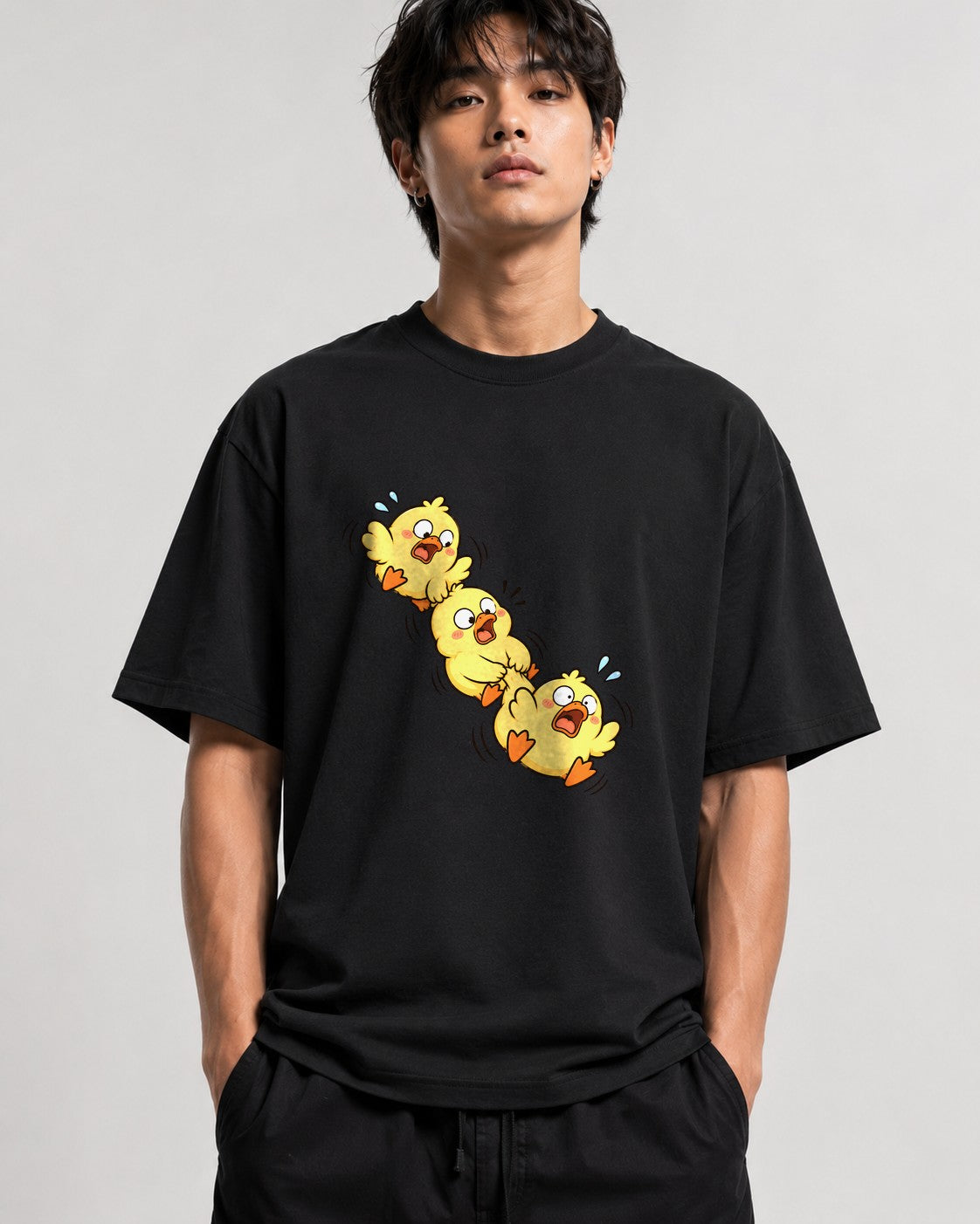 Panicked Chicks Stack - Black