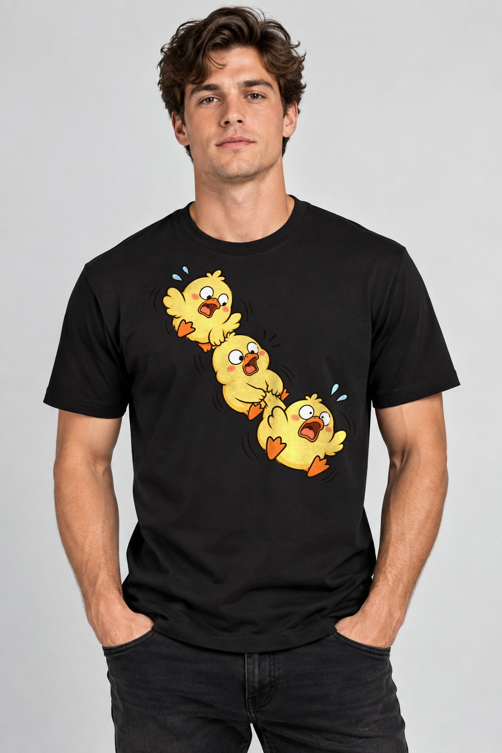 Panicked Chicks Stack - Black