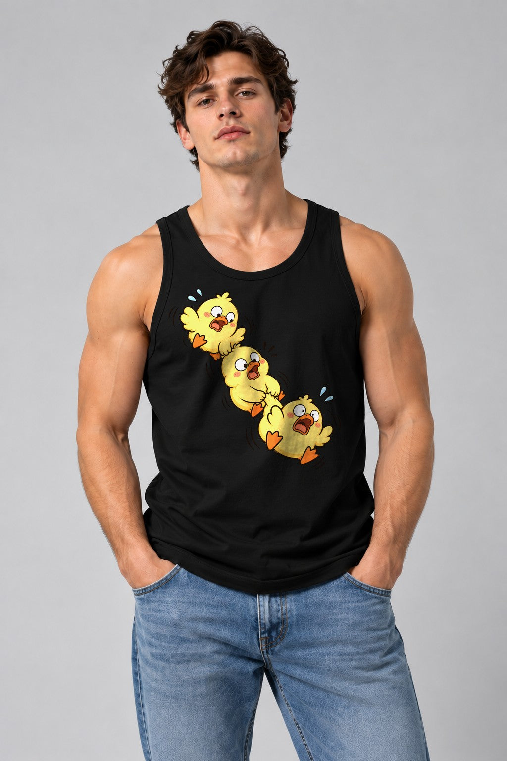 Panicked Chicks Stack - Black