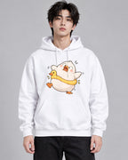 Panicked Duck Hug - White